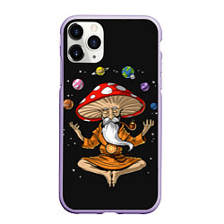 Чехол iPhone 11 Pro матовый Космический Гриб Волшебник, цвет: 3D-светло-сиреневый