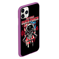 Чехол iPhone 11 Pro матовый 5FDP Five Finger Death Punch, цвет: 3D-фиолетовый — фото 2