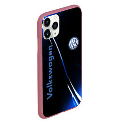 Чехол iPhone 11 Pro матовый VOLKSWAGEN, цвет: 3D-малиновый — фото 2