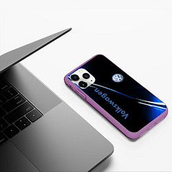 Чехол iPhone 11 Pro матовый VOLKSWAGEN, цвет: 3D-фиолетовый — фото 2