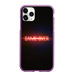 Чехол iPhone 11 Pro матовый Game Over, цвет: 3D-фиолетовый