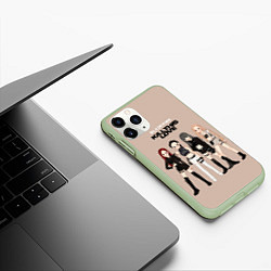 Чехол iPhone 11 Pro матовый Kill this love, цвет: 3D-салатовый — фото 2