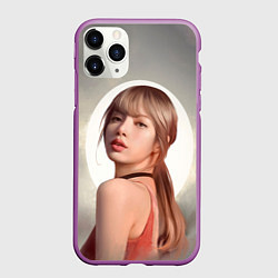 Чехол iPhone 11 Pro матовый Лиса маслом, цвет: 3D-фиолетовый
