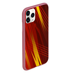 Чехол iPhone 11 Pro матовый Red sport style, цвет: 3D-малиновый — фото 2