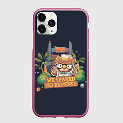 Чехол iPhone 11 Pro матовый Jurassic Crossing, цвет: 3D-малиновый