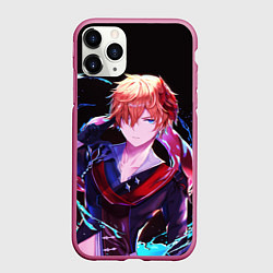 Чехол iPhone 11 Pro матовый ТАРТАЛЬЯ - ИГРА GENSHIN IMPACT, цвет: 3D-малиновый