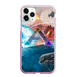 Чехол iPhone 11 Pro матовый Ark battelfield, цвет: 3D-розовый