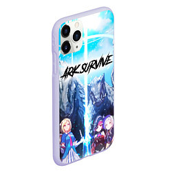 Чехол iPhone 11 Pro матовый Saint Ark, цвет: 3D-светло-сиреневый — фото 2