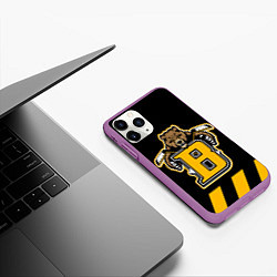 Чехол iPhone 11 Pro матовый BOSTON BRUINS, цвет: 3D-фиолетовый — фото 2