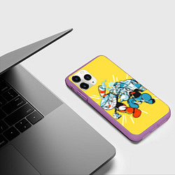 Чехол iPhone 11 Pro матовый Cuphead bros, цвет: 3D-фиолетовый — фото 2