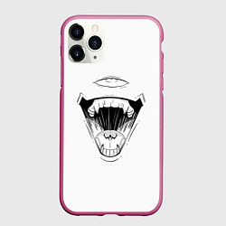 Чехол iPhone 11 Pro матовый Sukunas Laugh, цвет: 3D-малиновый