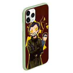 Чехол iPhone 11 Pro матовый Anime Adam Jensen, цвет: 3D-салатовый — фото 2