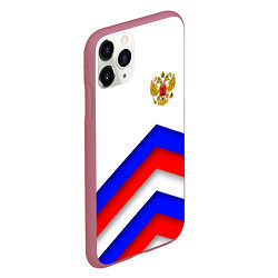 Чехол iPhone 11 Pro матовый РОССИЯ ФОРМА АБСТРАКТНЫЙ, цвет: 3D-малиновый — фото 2