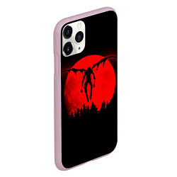 Чехол iPhone 11 Pro матовый Death Note Рюк силуэт, цвет: 3D-розовый — фото 2