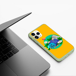 Чехол iPhone 11 Pro матовый Милый Гломмер, цвет: 3D-салатовый — фото 2