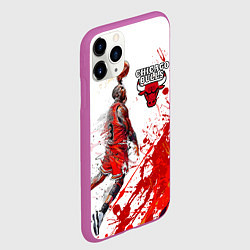 Чехол iPhone 11 Pro матовый CHICAGO BULLS 9, цвет: 3D-фиолетовый — фото 2
