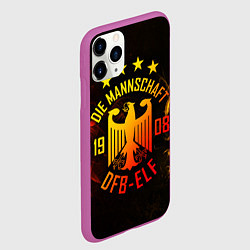 Чехол iPhone 11 Pro матовый Сборная Германии, цвет: 3D-фиолетовый — фото 2