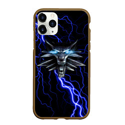 Чехол iPhone 11 Pro матовый THE WITCHER МОЛНИЯ BLUE, цвет: 3D-коричневый