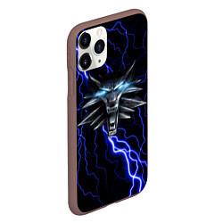 Чехол iPhone 11 Pro матовый THE WITCHER МОЛНИЯ BLUE, цвет: 3D-коричневый — фото 2