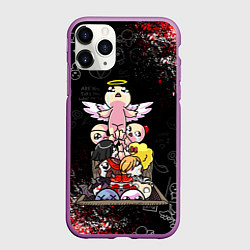 Чехол iPhone 11 Pro матовый The Binding of Isaac ИСААК, цвет: 3D-фиолетовый