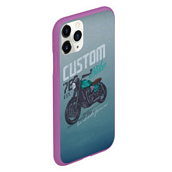Чехол iPhone 11 Pro матовый Custom Bike, цвет: 3D-фиолетовый — фото 2