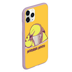 Чехол iPhone 11 Pro матовый Pikachu morning mood, цвет: 3D-сиреневый — фото 2