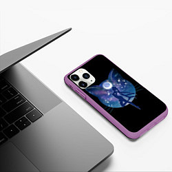 Чехол iPhone 11 Pro матовый Sailor Moon силуэт, цвет: 3D-фиолетовый — фото 2