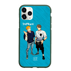 Чехол iPhone 11 Pro матовый Старшая Инаризаки Haikyuu!!, цвет: 3D-темно-зеленый