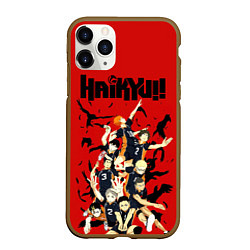 Чехол iPhone 11 Pro матовый Старшая Карасуно Haikyuu!!, цвет: 3D-коричневый