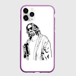 Чехол iPhone 11 Pro матовый Большой Лебовски Big Lebowski, цвет: 3D-фиолетовый
