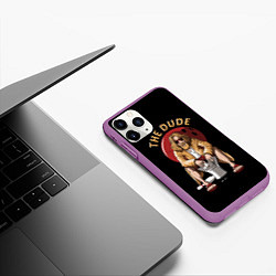 Чехол iPhone 11 Pro матовый THE DUDE Big Lebowski, цвет: 3D-фиолетовый — фото 2