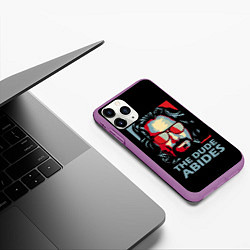 Чехол iPhone 11 Pro матовый The Dude Abides Лебовски, цвет: 3D-фиолетовый — фото 2