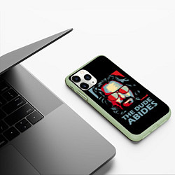 Чехол iPhone 11 Pro матовый The Dude Abides Лебовски, цвет: 3D-салатовый — фото 2