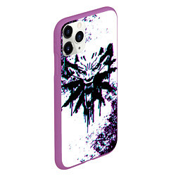 Чехол iPhone 11 Pro матовый THE WITCHER GLITCH ГЛИТЧ, цвет: 3D-фиолетовый — фото 2