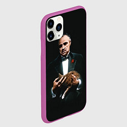 Чехол iPhone 11 Pro матовый КРЕСТНЫЙ ОТЕЦ ДОН КАРЛЕОНЕ, цвет: 3D-фиолетовый — фото 2