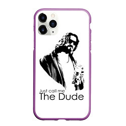 Чехол iPhone 11 Pro матовый Just call me the Dude, цвет: 3D-фиолетовый