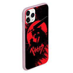 Чехол iPhone 11 Pro матовый BERSERK red краска, цвет: 3D-розовый — фото 2