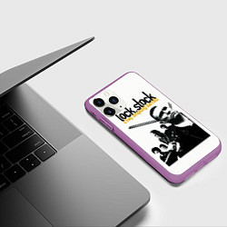 Чехол iPhone 11 Pro матовый Карты, деньги, два ствола, цвет: 3D-фиолетовый — фото 2