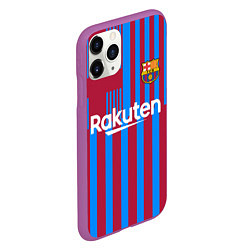 Чехол iPhone 11 Pro матовый Домашняя форма ФК «Барселона», цвет: 3D-фиолетовый — фото 2