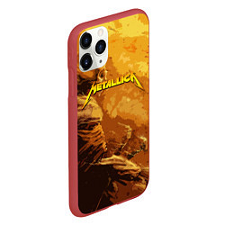 Чехол iPhone 11 Pro матовый Metallica Music, цвет: 3D-красный — фото 2
