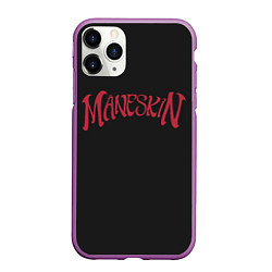 Чехол iPhone 11 Pro матовый Maneskin Inscription, цвет: 3D-фиолетовый