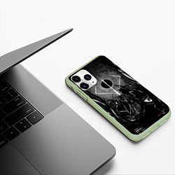 Чехол iPhone 11 Pro матовый БЕРСЕРК рисунок, цвет: 3D-салатовый — фото 2