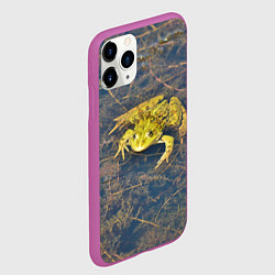 Чехол iPhone 11 Pro матовый Лягушка, цвет: 3D-фиолетовый — фото 2