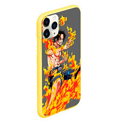Чехол iPhone 11 Pro матовый Портгас Д Эйс из One Piece, цвет: 3D-желтый — фото 2