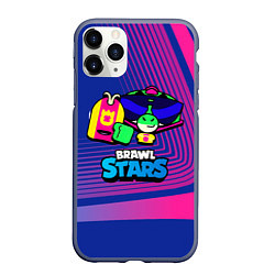 Чехол iPhone 11 Pro матовый Плохиш Базз Buzz Brawl Stars, цвет: 3D-серый