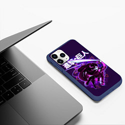 Чехол iPhone 11 Pro матовый Капитан Леви Атака титанов, цвет: 3D-тёмно-синий — фото 2