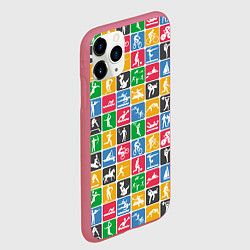 Чехол iPhone 11 Pro матовый СПОРТ, цвет: 3D-малиновый — фото 2