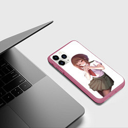 Чехол iPhone 11 Pro матовый Очако Урарака хитрит замышляет по крупному - Моя г, цвет: 3D-малиновый — фото 2