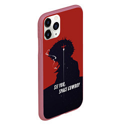 Чехол iPhone 11 Pro матовый Cowboy Bebop - Spike, цвет: 3D-малиновый — фото 2