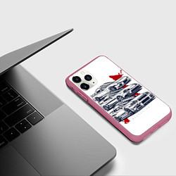 Чехол iPhone 11 Pro матовый JDM LEGEND Ne1t, цвет: 3D-малиновый — фото 2